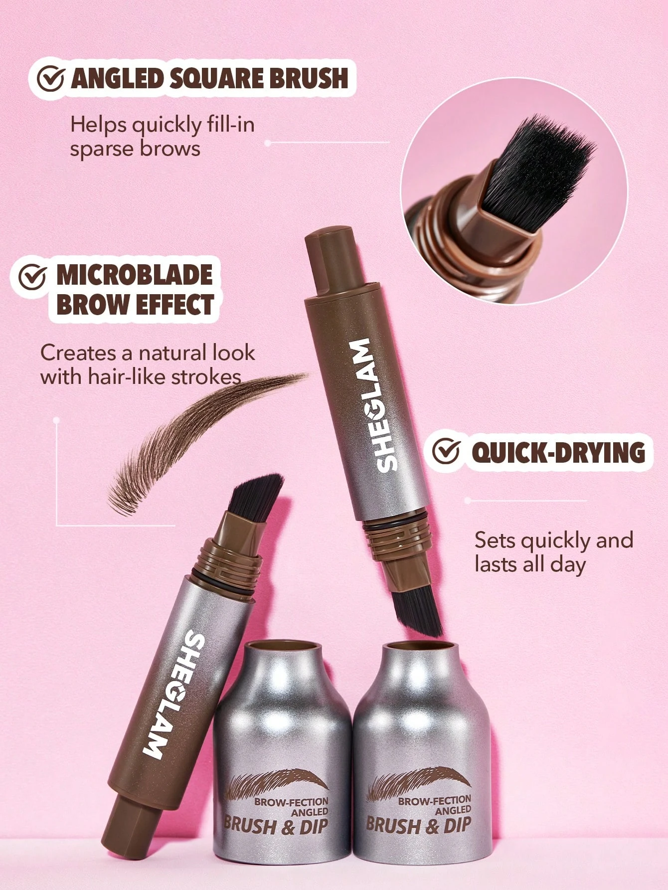 Brow-Fection Angled Brush & Dip